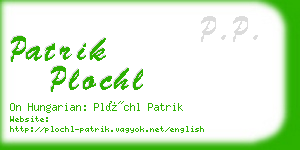 patrik plochl business card
